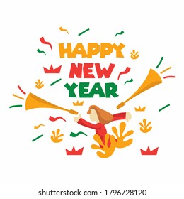 happy new year vector background