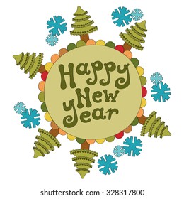 Happy new year vector background