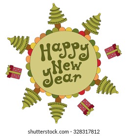 Happy new year vector background