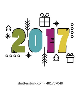 Happy new year vector background 