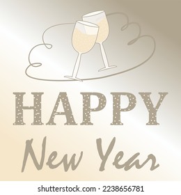 
Happy new year vector banner. greeting card