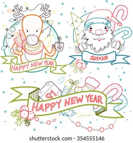 Happy New Year  vector banner