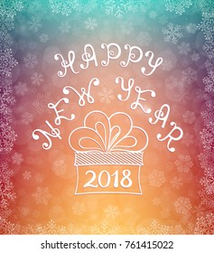 Happy New Year. Vector card.
