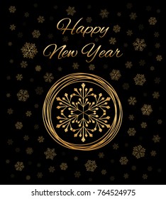 Happy New Year. Vector card.