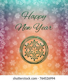 Happy New Year. Vector card.
