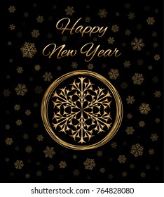 Happy New Year. Vector card.