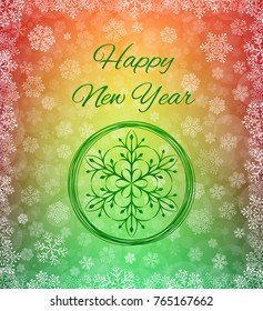 Happy New Year. Vector card.