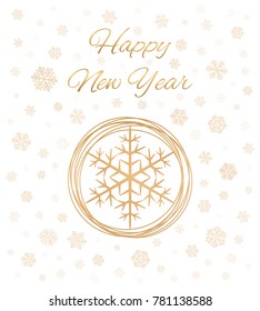 Happy New Year. Vector card.
