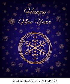 Happy New Year. Vector card.
