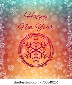 Happy New Year. Vector card.
