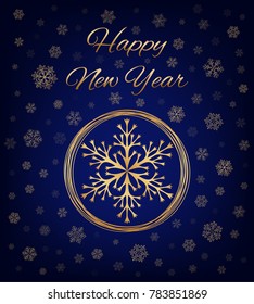 Happy New Year. Vector card.