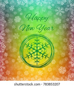Happy New Year. Vector card.
