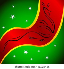 Happy new year vector card with cute dragon