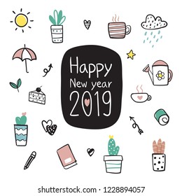 happy new year vector design