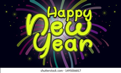 Happy New Year Vector Design. Banner Vector Template. 2020.