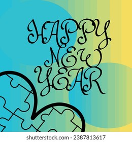 Happy New Year vector design, illustration design.