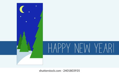 Happy New Year vector design. Vector background for posters, calendars, greetings, postcards and new year celebration banner.