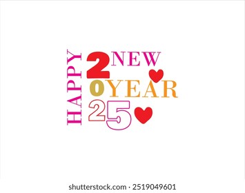 HAPPY NEW YEAR vector design and illustration .