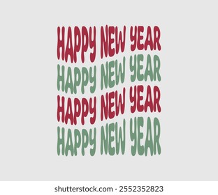 Happy New Year Vector Design, Happy New Year Design, Handmade calligraphy vector illustration, Illustration for prints on t-shirt and bags, posters