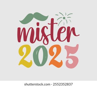 Happy New Year Vector Design, Happy New Year Design, Handmade calligraphy vector illustration, Illustration for prints on t-shirt and bags, posters