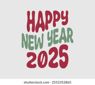 Happy New Year Vector Design, Happy New Year Design, Handmade calligraphy vector illustration, Illustration for prints on t-shirt and bags, posters