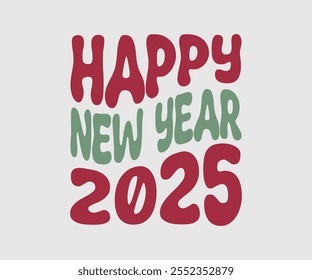 Happy New Year Vector Design, Happy New Year Design, Handmade calligraphy vector illustration, Illustration for prints on t-shirt and bags, posters