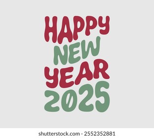 Happy New Year Vector Design, Happy New Year Design, Handmade calligraphy vector illustration, Illustration for prints on t-shirt and bags, posters