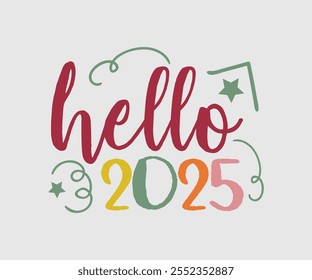 Happy New Year Vector Design, Happy New Year Design, Handmade calligraphy vector illustration, Illustration for prints on t-shirt and bags, posters