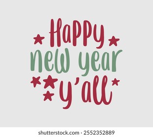 Happy New Year Vector Design, Happy New Year Design, Handmade calligraphy vector illustration, Illustration for prints on t-shirt and bags, posters