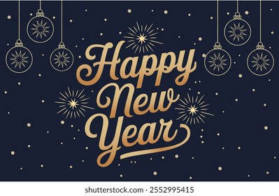 Happy New Year vector design, Happy New Year background template vector design 