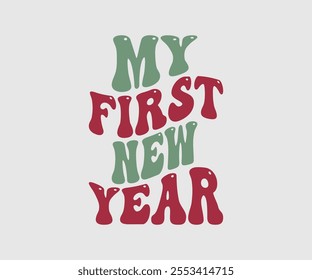 Happy New Year Vector Design, Happy New Year Design, Handmade calligraphy vector illustration, Illustration for prints on t-shirt and bags, posters