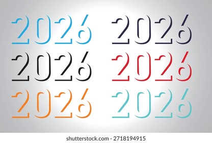 Frohes neues Jahr Vectordesign 2026