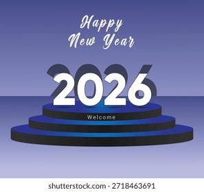 Feliz Año Nuevo Diseño de Vector 2026