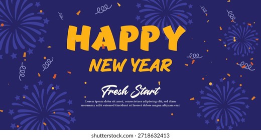 Happy new year vector design template