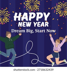 Happy new year vector design template