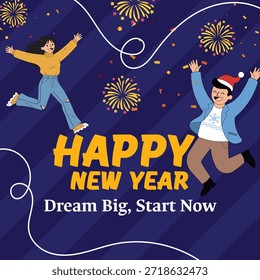 Feliz año nuevo Vector Plantilla de diseño