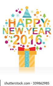 happy new year vector design