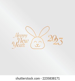 Happy New Year Vector Elements, Gold, Silver, Black, White, Lettering, template New Year Card, Social Media