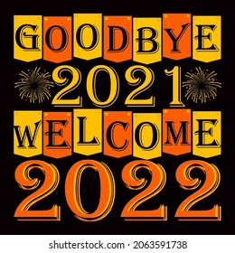 Feliz Año Nuevo. Montaje de imágenes vectoriales de año nuevo, tarjetas de felicitación, invitaciones. Ideal para camisetas, tazas, reserva de chatarra, regalo, impresión de vacaciones Vector Illustración.