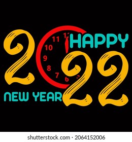 Happy New Year. New year vector graphic prints set, greeting cards, invitations. Good for t-shirt, mug, scrap booking, gift, printing press holiday Vector Illustration.