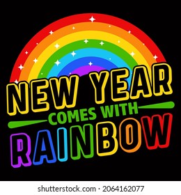 Happy New Year. New year vector graphic prints set, greeting cards, invitations. Good for t-shirt, mug, scrap booking, gift, printing press holiday Vector Illustration.