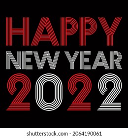 Feliz Año Nuevo. Montaje de imágenes vectoriales de año nuevo, tarjetas de felicitación, invitaciones. Ideal para camisetas, tazas, reserva de chatarra, regalo, impresión de vacaciones Vector Illustración.