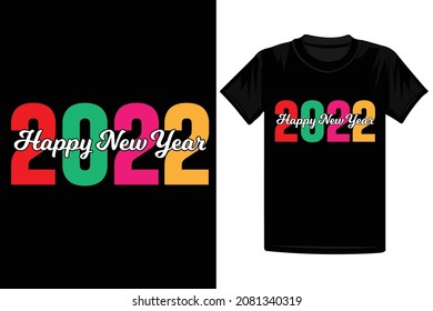 Happy New Year. Vector Graphic, greeting cards, invitations, messages, mug, t-shirt design