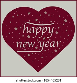 happy new year vector graphics illustration