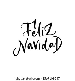 HAPPY NEW YEAR. VECTOR GREETING SPANISH HAND LETTERING TYPOGRAPHY PHRASE