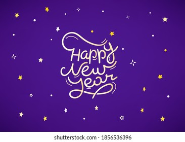 Happy new year vector greeting card