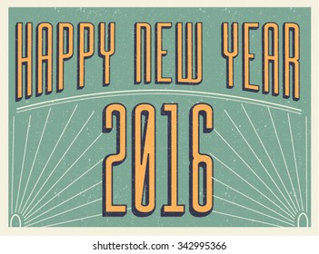 Happy new year vector greeting card
