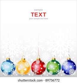 Happy New Year vector greeting card or background.