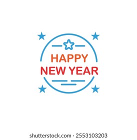 Happy New Year vector icon