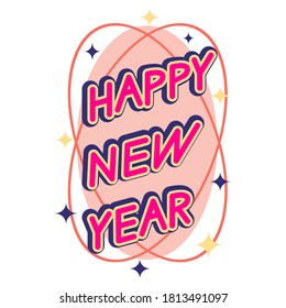 Happy New year vector illustration. Winter Holiday Greeting Card.Design for  prints.